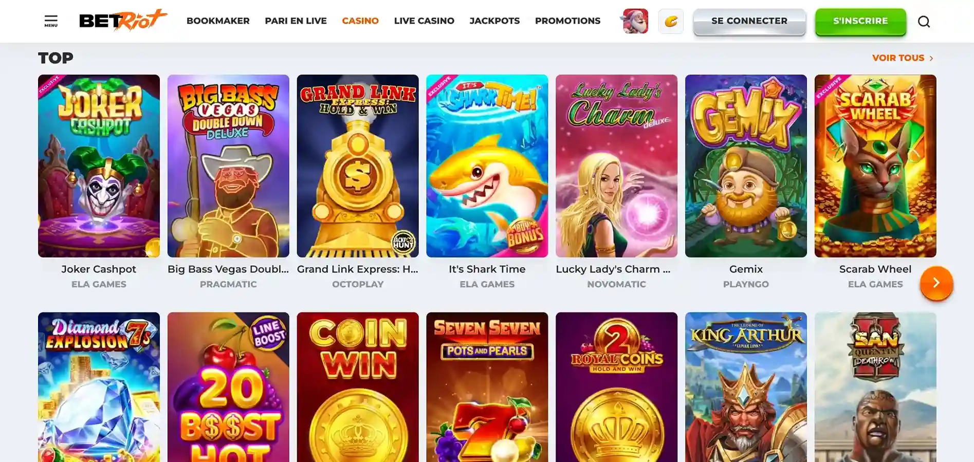 BetRiot Casino  casino review section 2